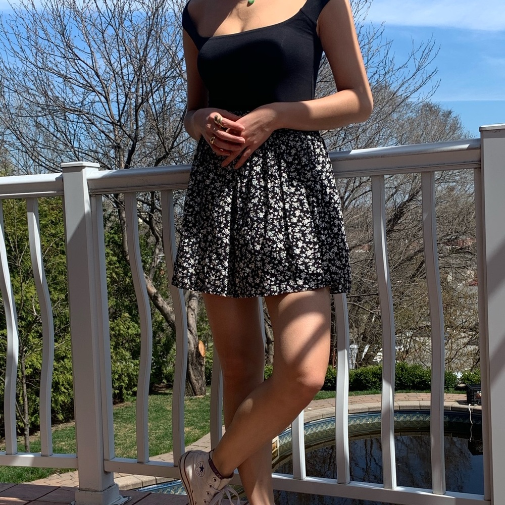 A floral skirt